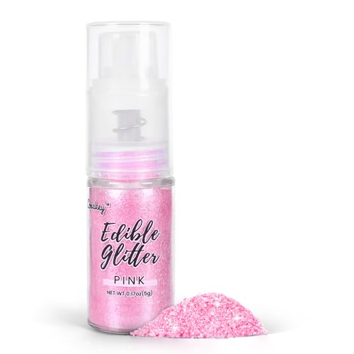 Shimmer Pink Edible Glitter Spray, 5G Edible Glitter For Cocktails, Cobakey Luster Dust Edible For Cake Decorating, Drinks, Baking, Chocolate, Strawberrie