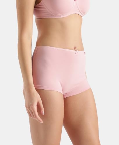 Image of Jockey SS04 Women High Coverage Super Combed Cotton Elastane Stretch Boy Leg (Pack of 2)