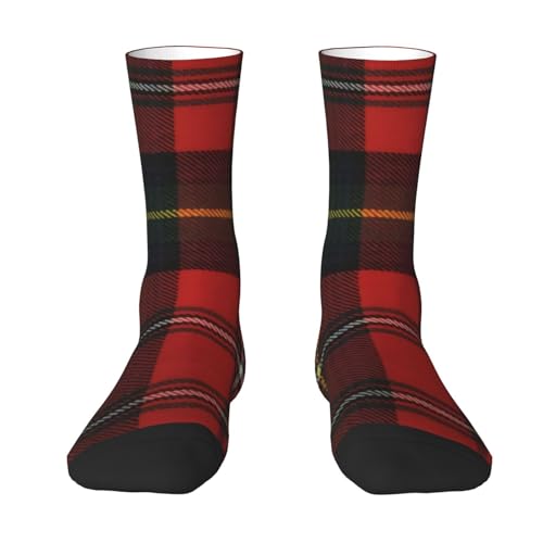 CENGDADA Boyd Tartan Adult Unisex Socks Fashion Trends Color Blocking Checkerboard Sports Stocks