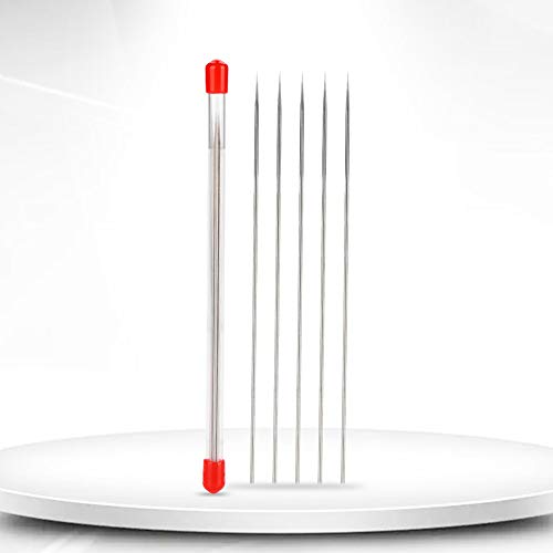 Aiguille pour Aérographe, Lot de 5 Aiguilles en Acier Inoxydable Accessoire pour Artistes Précision pour Peinture Utilisation Professionnelle, 0,2/0,3/0,5 Mm buse et aiguille de rechange (0,2 mm)