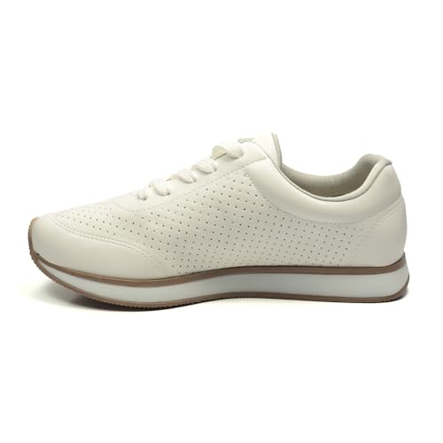 Tênis Feminino Via Marte Casual Microfuros Branco 38