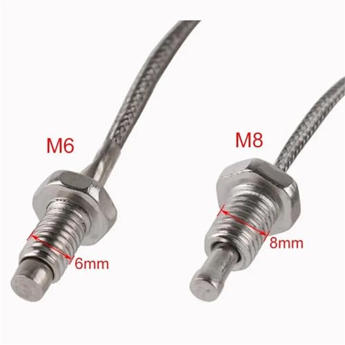Resistencia térmica M6 tipo tornillo con sensor de temperatura K/E/J de 1 a 5 metros 2