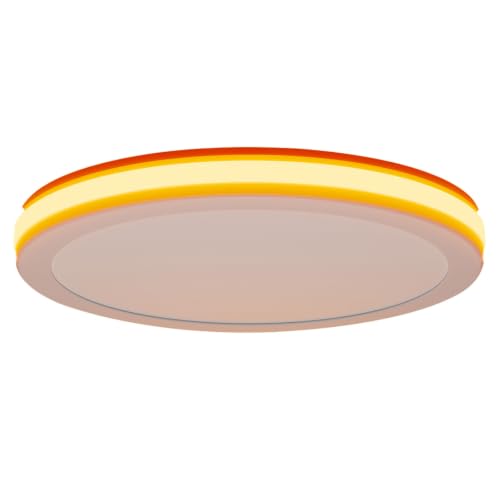 AIKVSXER Mond-LED-Deckenleuchte 24W Ø30cm rund & flach Mond-Design