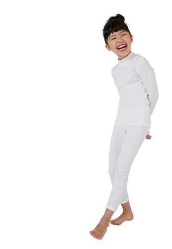 Damart - T-Shirt Thermolactyl Col Montant Côtes Molletonnées Enfant Blanc Taille 4ans