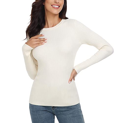 Image of Rocorose Sweaters for Women Long Sleeve Crewneck Lightweight Fall Outfits