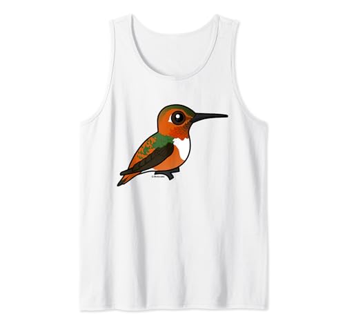 Cute Cartoon Allen's Hummingbird Birdorable Male Bird Tank Top