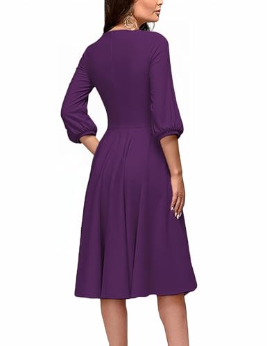 image for FENJAR Women's Formal Dresses Casual Wedding Guest Church Work Eleganc