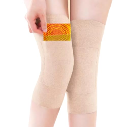 Leg Knee Warmers with Pockets used for Storing Heating Stickers,Cotton Knee Pads Leg Sleeves for Middle-aged Elderly - Main Image