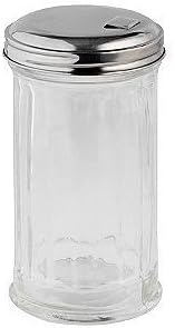 Adcraft PSJ-12SF Sugar Pourer / Shaker, Plastic Base, Side-Flap Top, Case of 3 Dozen