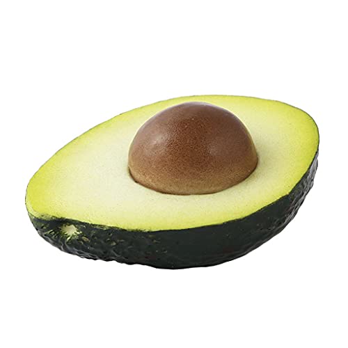 CVZJ Simulación de fruta, medio aguacate artificial, aguacates de frutas falsas, accesorios para fotos, supermercado, modelo de resina de poliuretano