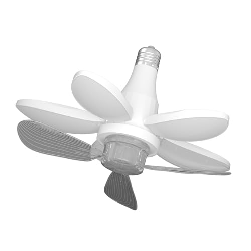 Fazvncv Ventilador de techo LED E27/E26 con rosca y distribución uniforme de la iluminación, eficiencia energética para dormitorio, cocina, oficina, comodidad