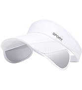 Sun Visors for Women Adjustable Retractable Wide Brim Beach Hat Golf Visor UV Protection Sun Hat ...