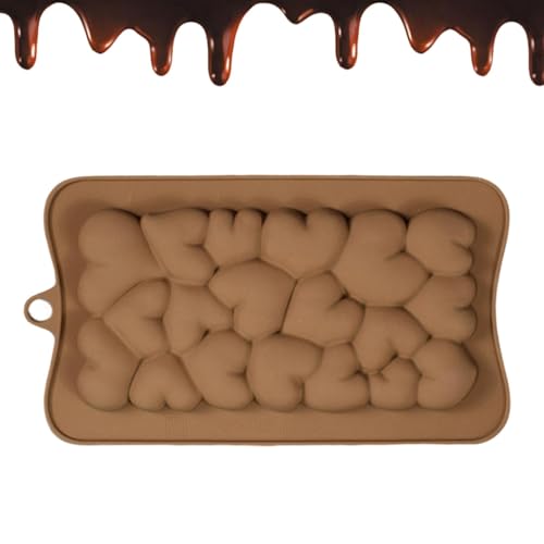 Tewzafiya Moldes de caramelo de chocolate, moldes de chocolate de silicona - Moldes de silicona para barras de proteína y energía | Moldes de silicona alimentaria para chocolates, moldes para