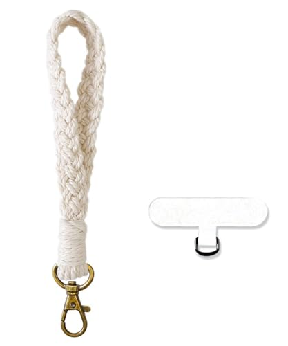 Boho Macrame Phone Wrist Strap, Cell Phone Lanyard with Tether Tab, Purple - Photo 72 sur 85