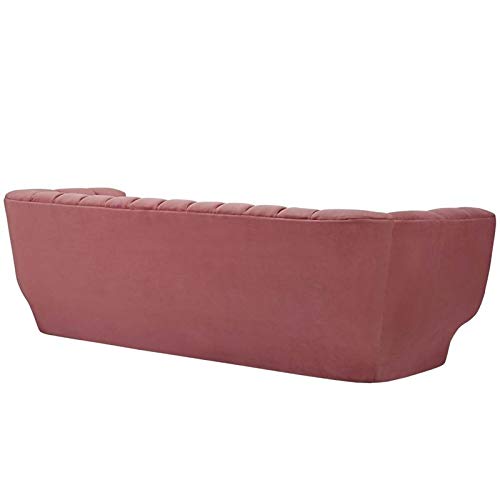 Modway Entertain Vertical Channel Tufted Performance Velvet Sofa Couch In Dusty Rose #TOP3