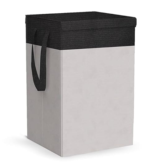ZOVIRA Laundry for Clothes Laundry Bag Cloth Basket Non Woven Laundry Bin L for Clothes Freestanding Clothes Storage Organizer for Bedroom Basket for Clothes Cloth Bin Bag (Grey)-image-35