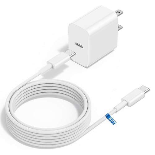 20W 18w USB C Fast Charger Fit for Samsung Galaxy-Tab-A9+ Plus SM-X210 WiFi, SM-X215, SM-X216 5G Tablet Type C Power Adapter Supply Cord (6FT)