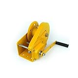 Manuelle Bootsanhängerwinde mit Polyester-Gurt & Drahtseil - Rutschfestes, arbeitssparendes Werkzeug für einfaches Be- und Entladen - Langlebige Kurbelwinde für Boote, Jetski & Anhänger