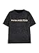 RoseSeek Boy's Letter Print Graphic Tees Short Sleeve Vintage T Shirt Round Neck Summer Tops Streetwear Print Black 13Y