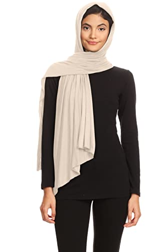 Jersey Hijab Head Scarf for Women - Made in the USA - Muslim, African and Indian Fashion Compatible