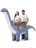 Yatics Inflatable Dinosaur Costume 2-Person for Adults, Conjoined Diplodocus Halloween Costume for Couples, Friends Family Funny Blow Up Ride on Costumes for Themed Party and More