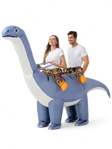 Yatics Inflatable Dinosaur Costume 2-Person for Adults, Conjoined Diplodocus Halloween