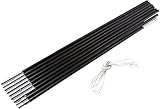 ARATERVIO 4,5 m Fiberglas Zeltstange Ersatz Zeltgestänge – Verstellbare Camping Zeltstangen mit Elastischer Schnur, Faltbare Glasfaser Zeltstangen Set für Zelt, Markise, Tarp & Outdoor Camping Zubehör