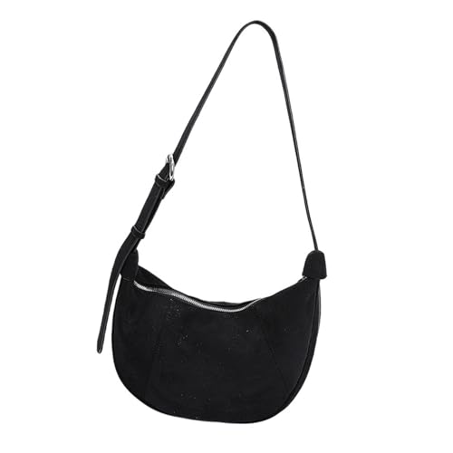 lazyfun Pequeñas medias lunas Bolsos Bandoleras Carteras Para Mujer Retro Clutches Hobos Tote Monedero Y Bolso Hermosos Bolsos Bandoleras L, Negro