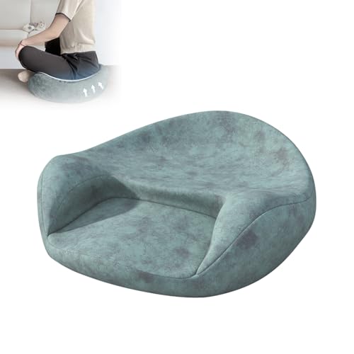 KAIGITE Meditation Cushion, Comfortable Floor Pillow, Ergonomic Memory Foam Filled Cushion for Meditation Relaxation Floor Sofa Window Seat (Turquoise)