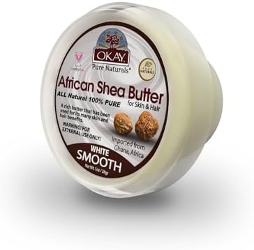 Okay Shea Butter Jar, White, 1 Ounce