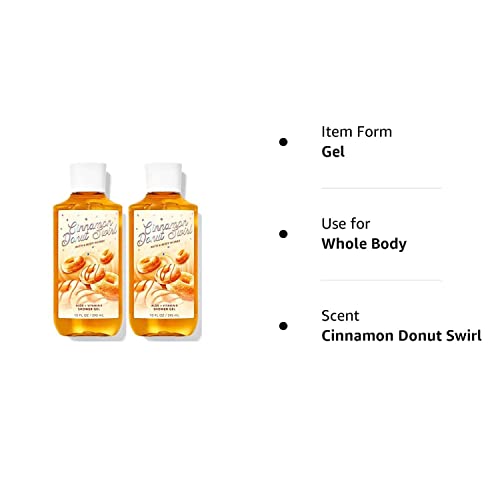 Bath & Body Works Cinnamon Donut Swirl Shower Gel Gift Sets 10 Oz 2 Pack (Cinnamon Donut Swirl), 20.0 Fl Oz #TOP1