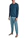 Produktbild CALIDA Relax Imprint Bündchen-Pyjama Herren, aus 100% Baumwolle, Hose mit stoffbezogenem Gummibund
