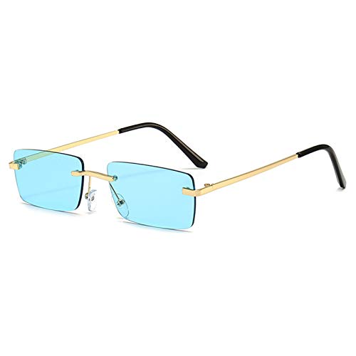 Occhiali da sole rettangolari senza montatura per