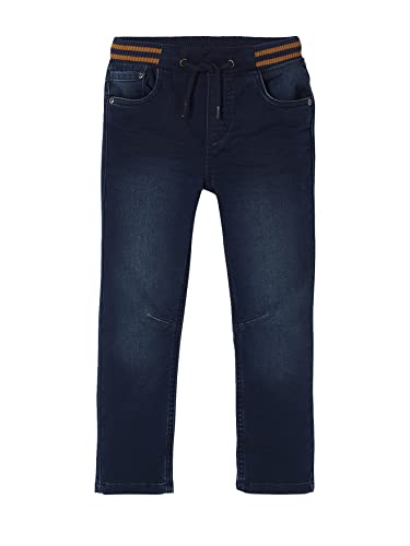 VERTBAUDET Jean Garçon Droit Facile à Enfiler Denim Molleton Brut Fonce 5A