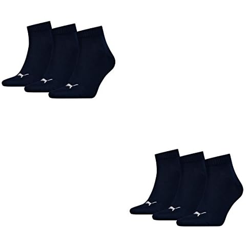 6 pair Puma Sneaker Quarter Socks Unisex Mens & Ladies In 3 Colours Cover