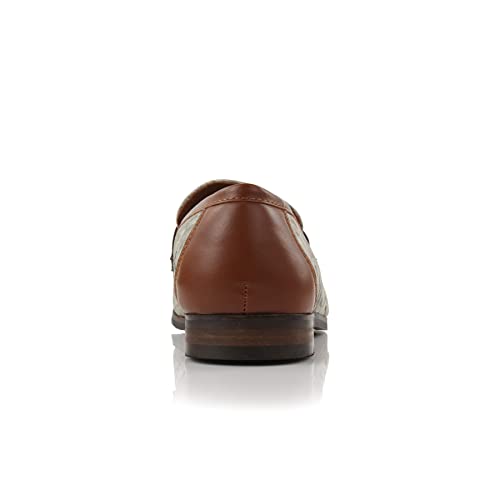 Image of Ferro Aldo Men's Premium Moc Toe Loafers | Casual & Dress Styles with Tassels & Horsebit Buckles