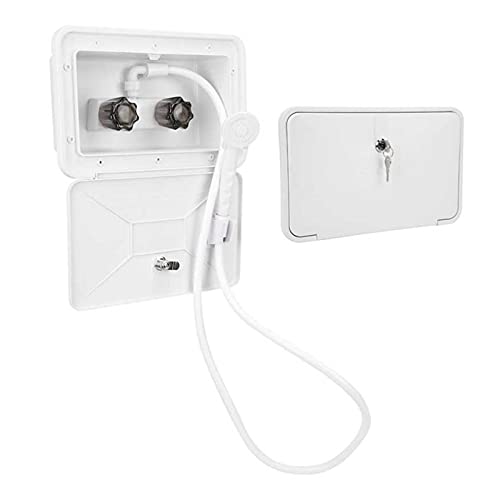 RV Accesorios RV Styling Exterior Ducha Kit de lavado al aire libre con bloqueo accesorio ajuste compatible with la autocaravana de camper de barco