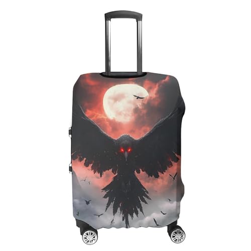 Raven Moon Crow Luggage Covers Suitcase Protector Case Fits 19-32 Inch L4