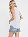 AURUZA Tank Tops for Women, Crewneck Loose Fit Basic Going Out Clothes Womens Fashion Casual Summer Sleeveless Shirts, L, White