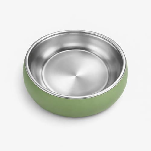Image of Premium Stainless Steel Baby Feeding Bowl with Soft Silicone Cover | Non-Slip Grip, BPA Free & Food-Grade | Safe Feeding Bowl for Infants & Toddlers | Durable, Easy to Clean (Sage Green)