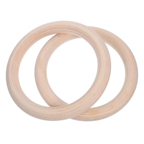 Anillas de Gimnasia de Madera con Correas para Fitness