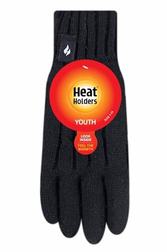 HEAT HOLDERS Kids' Glacier Peak Gloves Oatmeal/Age 7-142
