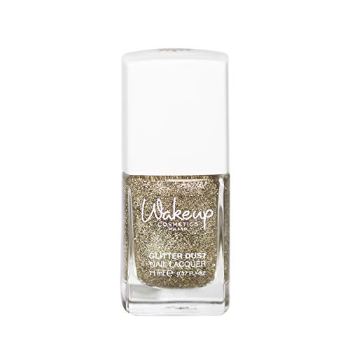 Wakeup Cosmetics - Glitter Dust Nagellack, Glitter-Nagellack, Farbe 01 Festliches Gold Cover