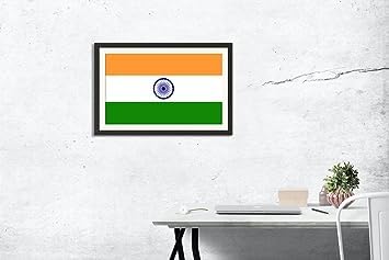 GIFT LIYA KYA Indian Flag Wall Hanging 1.5 Inches Framed Velvet Thermal Coated Lamination Photo Without Glass (14 X 19 Inch)-image-10