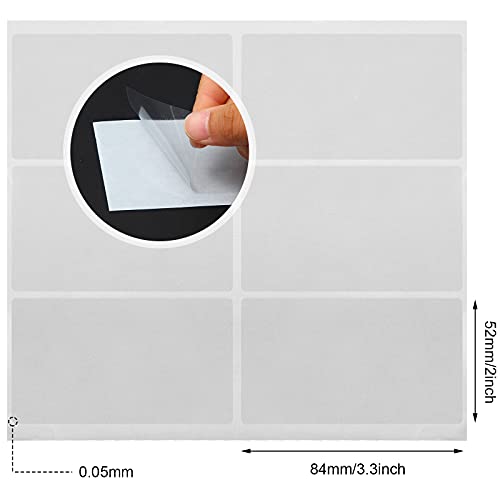 Clear Self Stick ID Transparent Card Overlay PVC Labels Clear ID Card Protective Overlay, 2.05 x 3.3 Inch (30 Pieces)