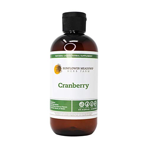 Sunflower Meadows Herb Farm Cranberry Liquid Herbal Supplement - 8Oz- Alcohol-Free, Non-Gmo, Made With Organic Ingredients #TOP1
