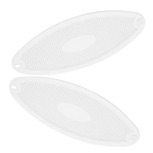 CLISPEED 2pcs Oval Shape Plastic Range Hood Lamp Protector Lighting Lamp Shade for Kitchen Hood Home Restaurant Hotel Use