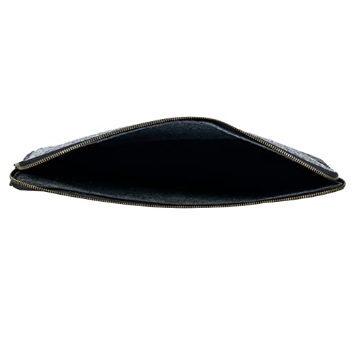 Image of OON Laptop Sleeve Stylish Black & Dark Grey Printed Felt for 15 Inch Device