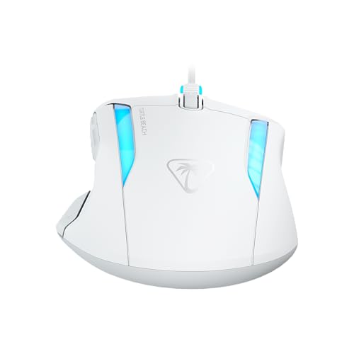 Kone II: Mouse da gaming RGB cablato ed ergonomico, Sensore ottico da 26K DPI, ciclo di vita degli switch ottici di 100 milioni di clic, 23 input personalizzabili: Bianco artico - Mouse gaming - Immagine 9