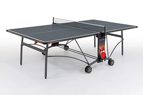 Garlando Tavolo da Ping Pong Performance Outdoor con Ruote - Piano Grigio